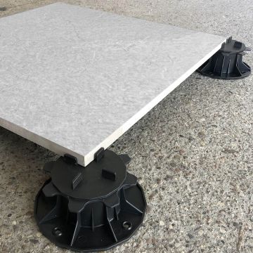 Stoneware Decking Tile Quarzo White 60x60x2 cm