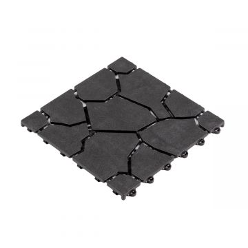 Decking Tile Uni-Floor Stone Anthracite 28 x 28 x 1,5 cm