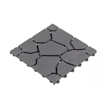Decking Tile Uni-Floor Stone Gray 28 x 28 x 1,5 cm