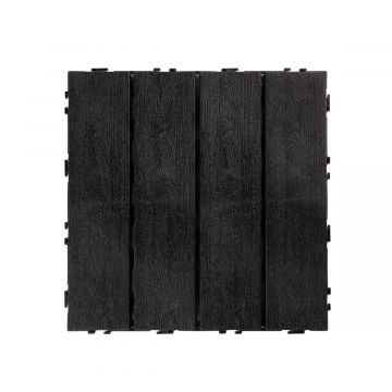 PCV ECO Decking Tile Uni-Floor Anthracite 29 x 29 x 2 cm