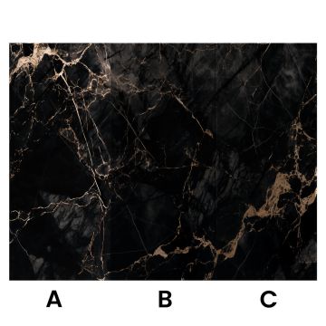 Wall Panel XXL Portoro Black Glossy 120 x 280 cm 3 mm (A)