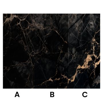 Wall Panel XXL Portoro Black Glossy 120 x 280 cm 3 mm (C)