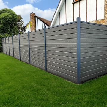 Composite Fence Board Premium 3D Anthracite 157 x 20 mm - 1,8 m