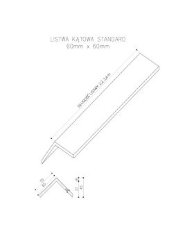 Corner Trim Standard/3D Anthracite – 2,4 m