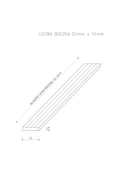 Skirting Trim WPC Classic Mahogany  55 x 10 mm – 2,4 m