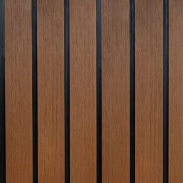 Slatted Fence Board DOU Premium Teak / Black - 1,8 m