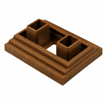Premium Teak Fixing Element for Decorative Profiles 9 x 4 cm