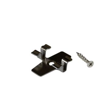 Klips montażowy ze stali nierdzewnej do deski 3D +wkręt - 1 szt. Klips montażowy ze stali nierdzewnej do deski 3D +wkręt - 1 szt.