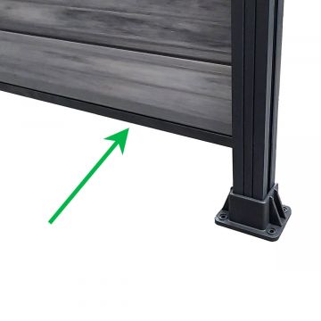 Listwa pozioma dolna do ogrodzenia Antracyt – dł. 1,8 m