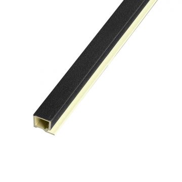 Listwa Lamelowa Startowa Czarny Brokat 2,4 x 2,4 cm – dł. 2,7 m