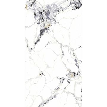 Wall Panel SPC Carrara White Marble Glossy 120 x 280 cm 4 mm (A)