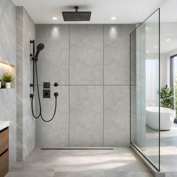 Wall Panel SPC Limestone Grey Stone Matt 60 x 120 cm 4 mm