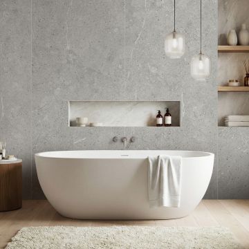Wall Panel SPC Limestone Grey Stone Matt 120 x 280 cm 4 mm