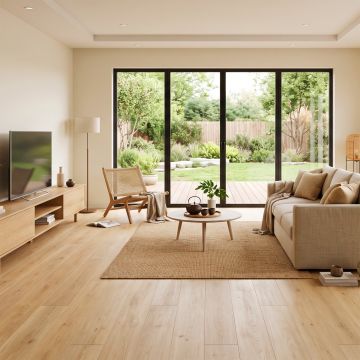 SPC Vinyl Floor Panel Light Oak Matt 18 × 122 cm 4 mm