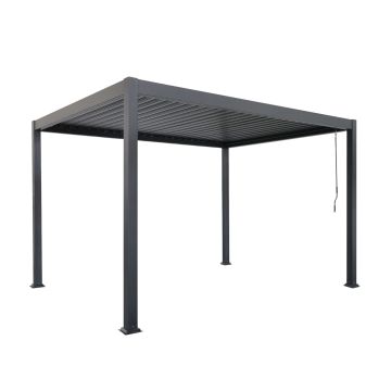 Aluminum Garden Pergola with Adjustable Roof Anthracite 3 x 4 m