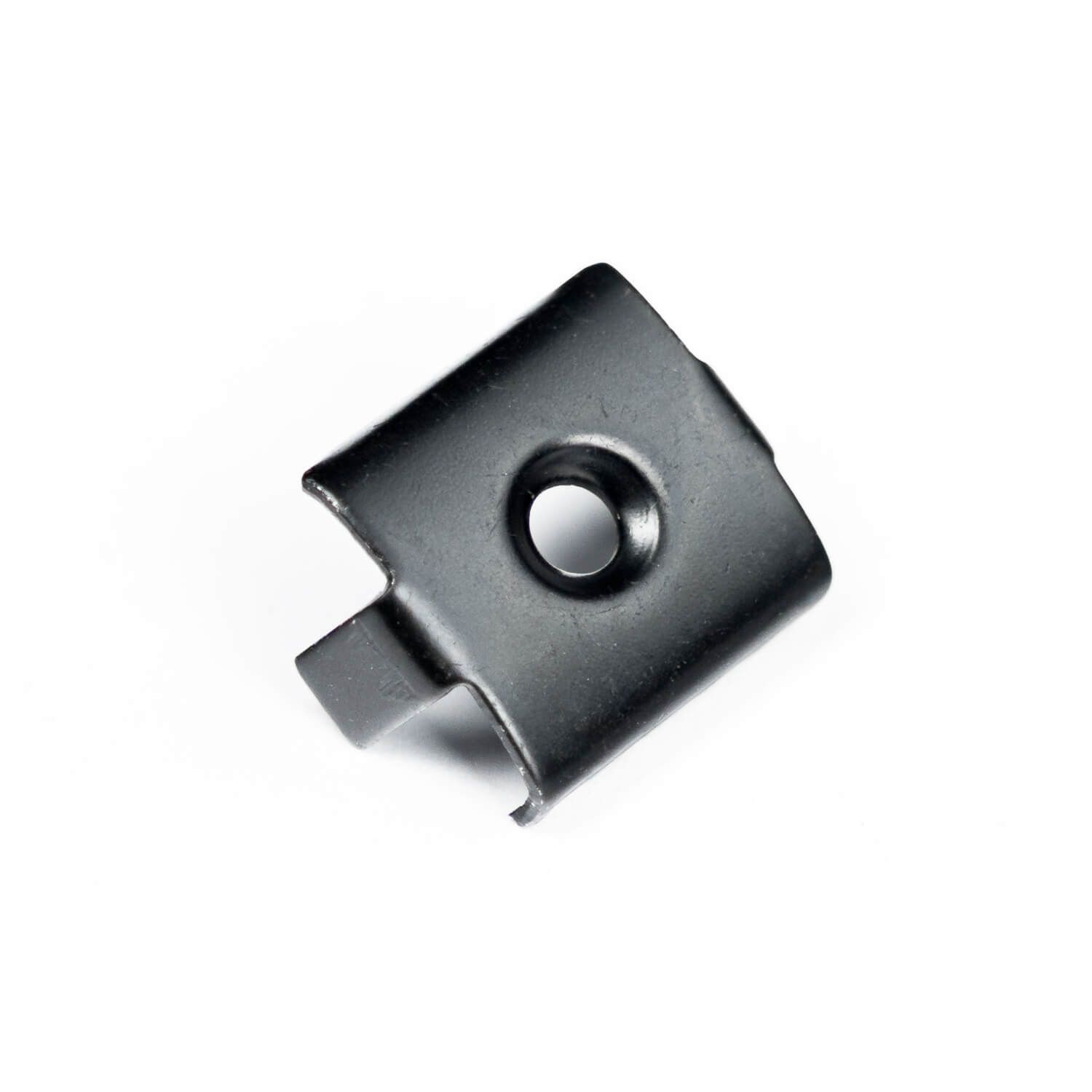 Single U-3 stainless steel locking clip + screw (black)