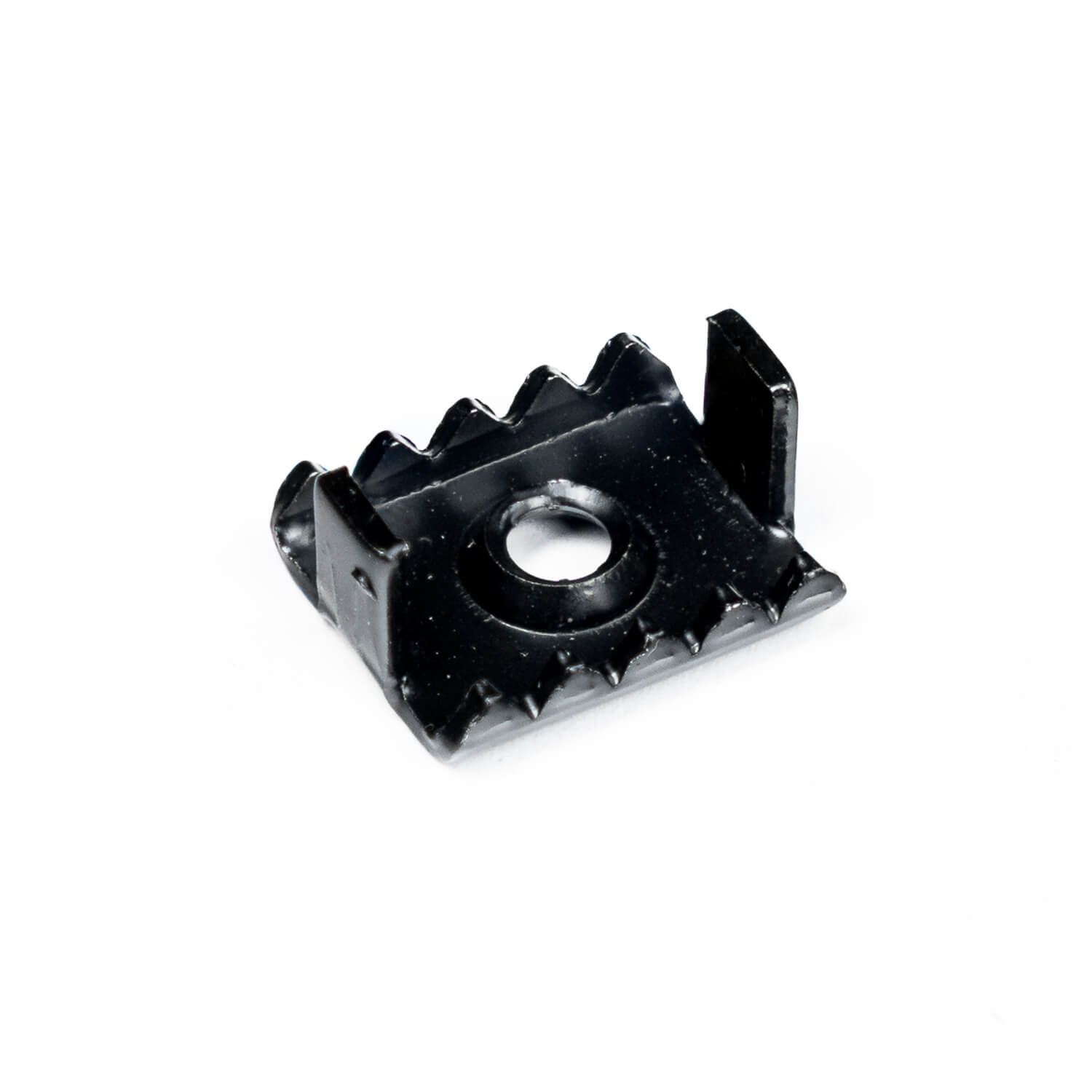 Double U-2 stainless steel locking clip + screw (black)