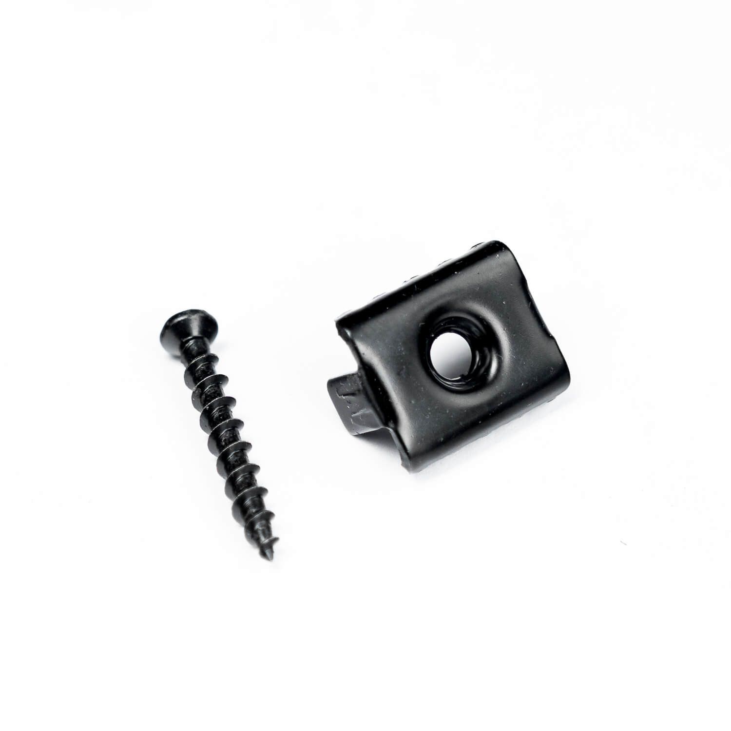 Double U-2 stainless steel locking clip + screw (black) Double U-2 stainless steel locking clip + screw (black)