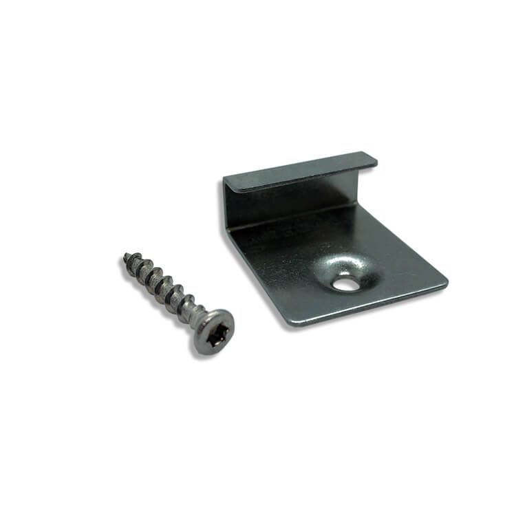 Klips montażowy Startowy Ze Stali Nierdzewnej + Wkręt - 10 szt.