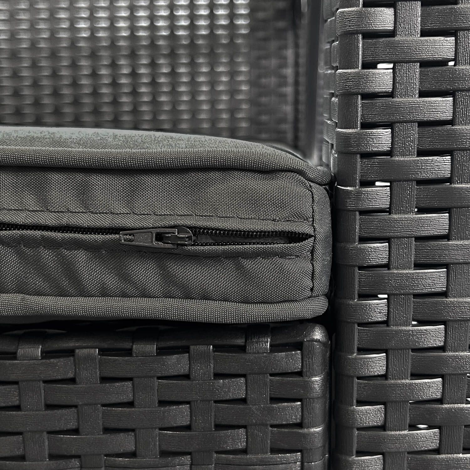 Zestaw Mebli Ogrodowych z technorattanu 4-osobowy Sofia Antracyt