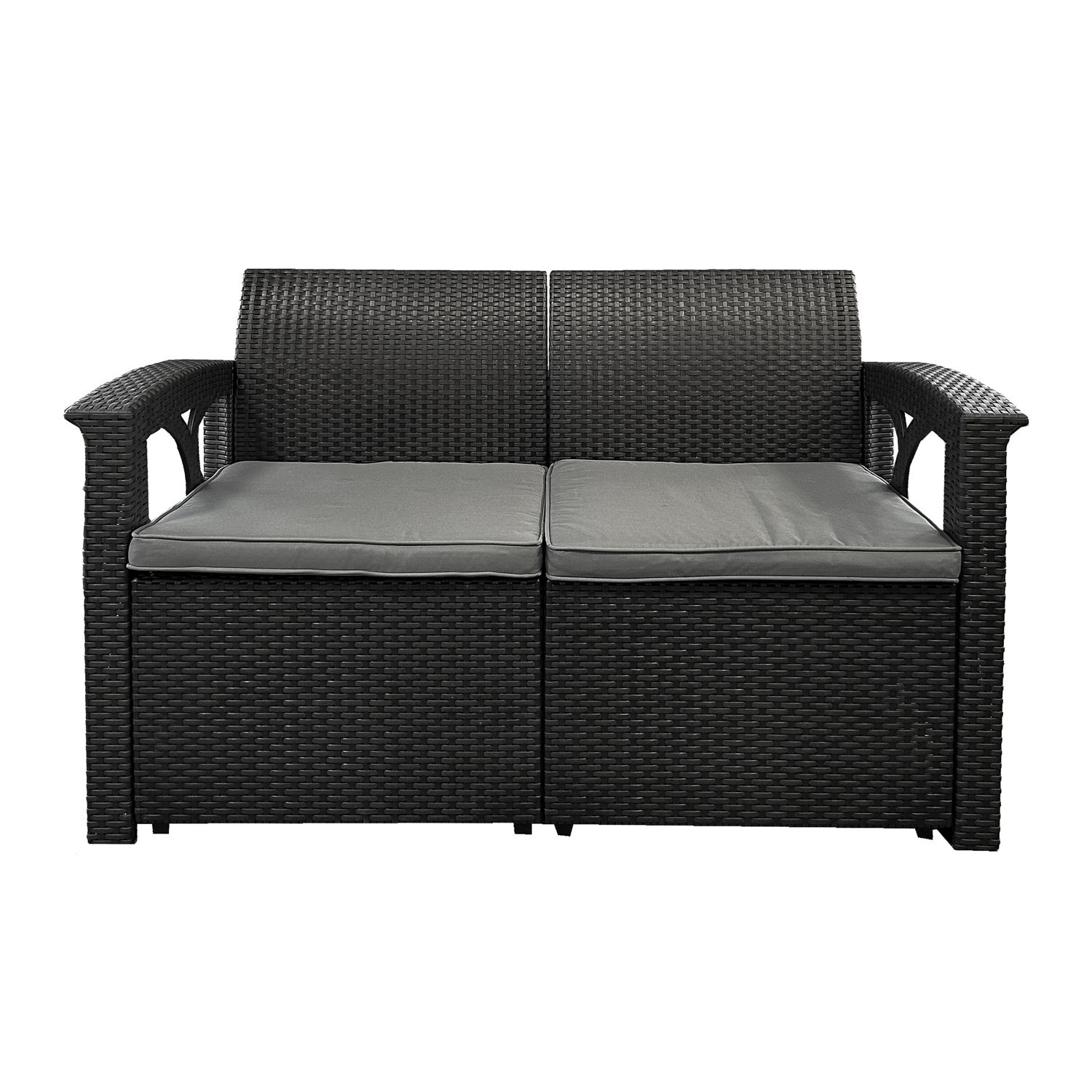 Zestaw Mebli Ogrodowych z technorattanu 4-osobowy Sofia Antracyt