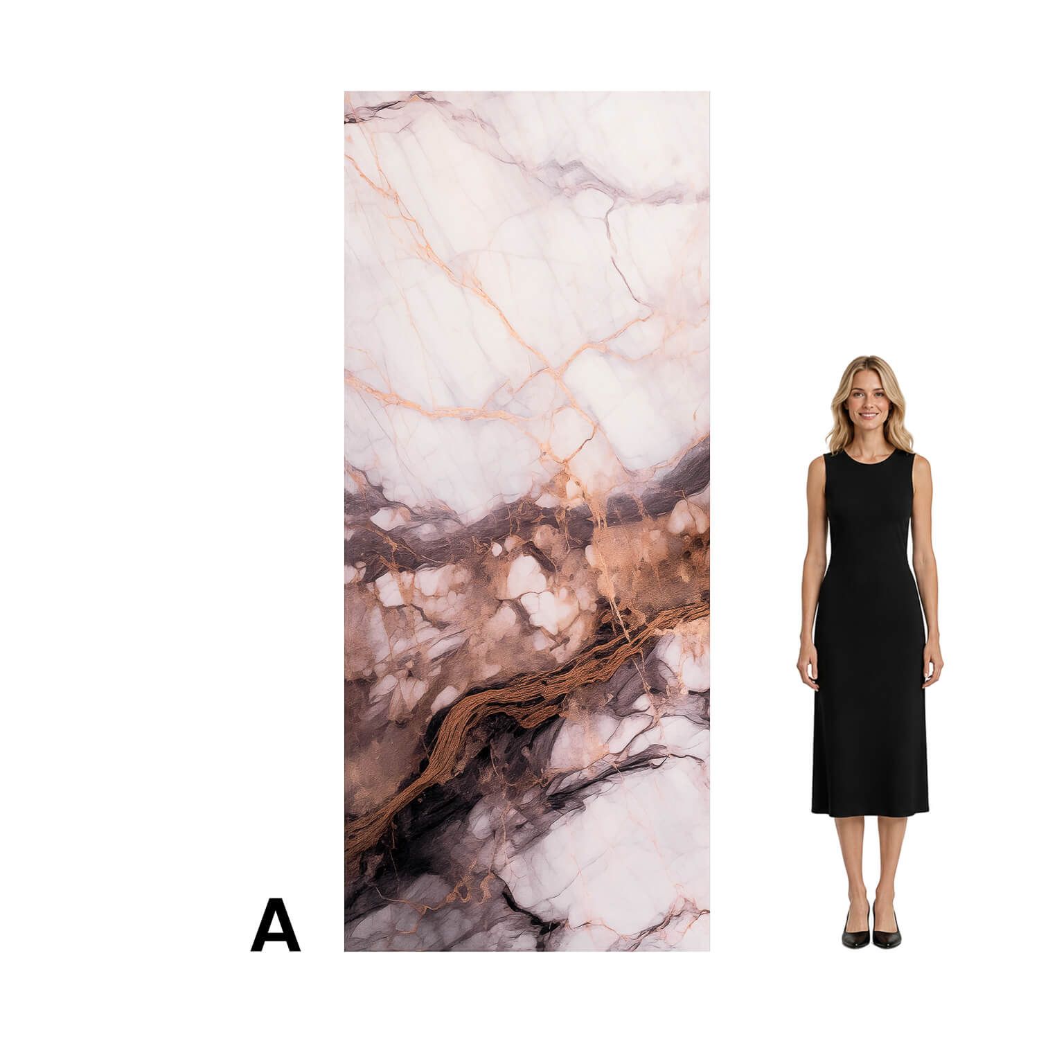 Wall Panel XXL Breccia Copper Glossy 120 x 280 cm 3 mm (A)