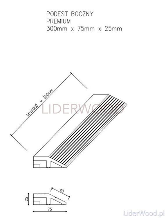 Podest Tarasowy Kompozytowy Premium Boczny Amber
