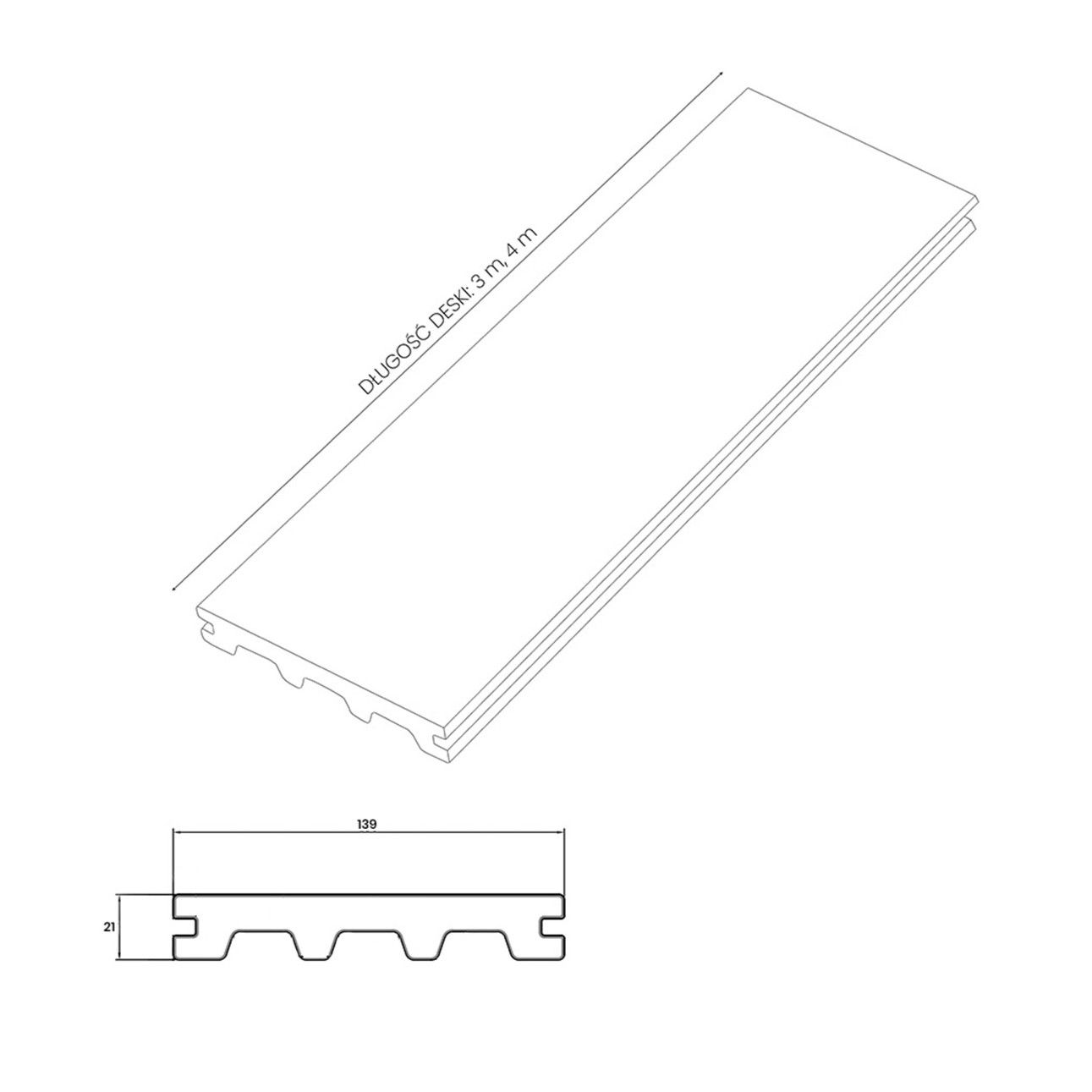 Deska Tarasowa Kompozytowa Solid Prestige Premium Dąb Winchester – dł. 4 m