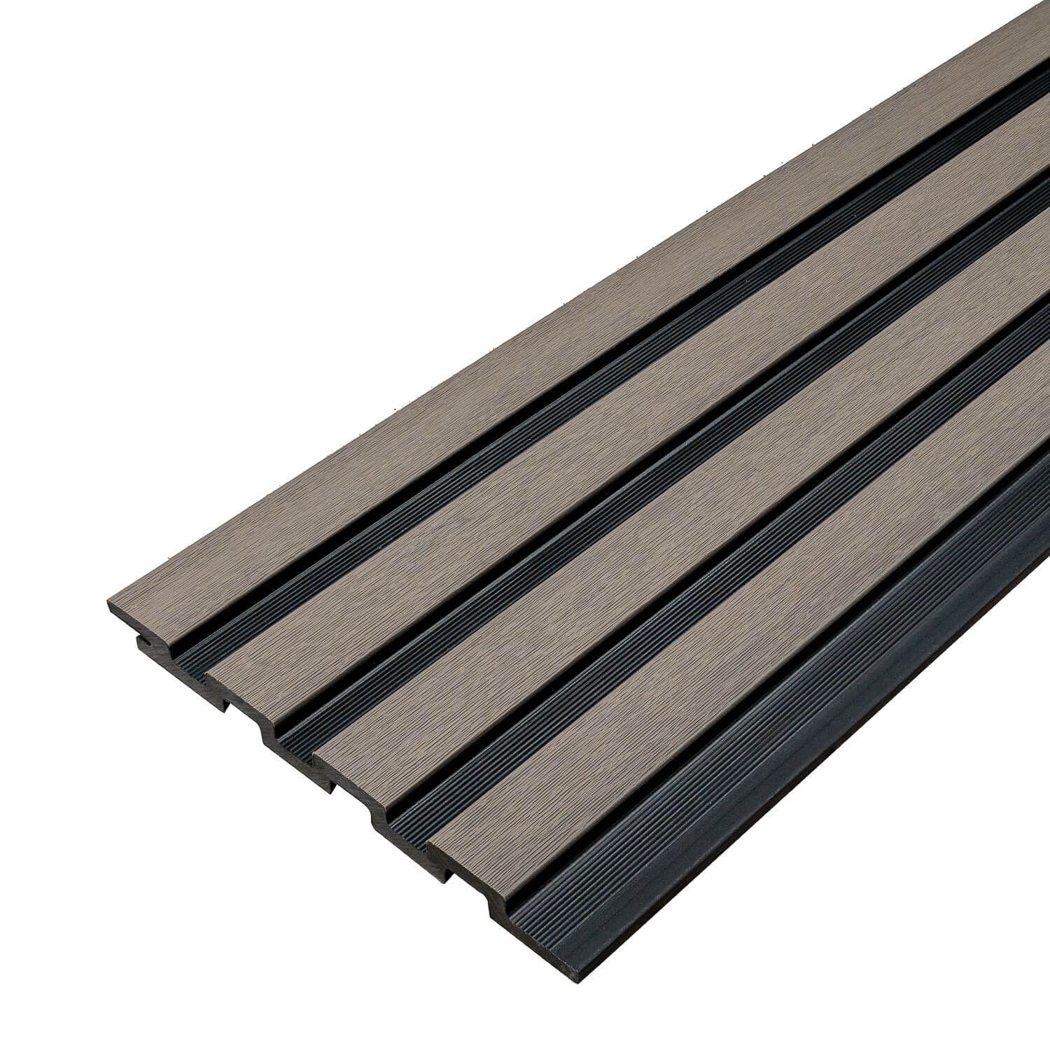 Composite Slatted Cladding Board DUO Antique / Black – 2,9 m