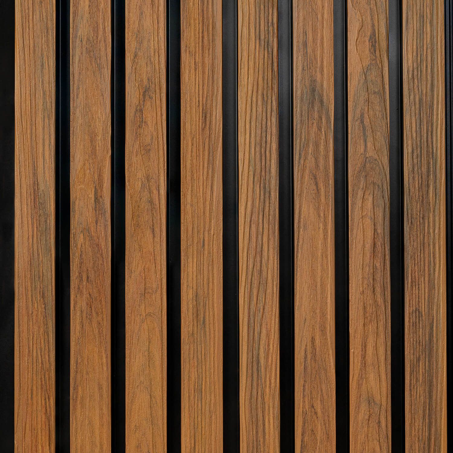 Premium Composite Slatted Cladding Board Natural Oak / Black – 2,9 m Premium Composite Slatted Cladding Board Natural Oak / Black – 2,9 m