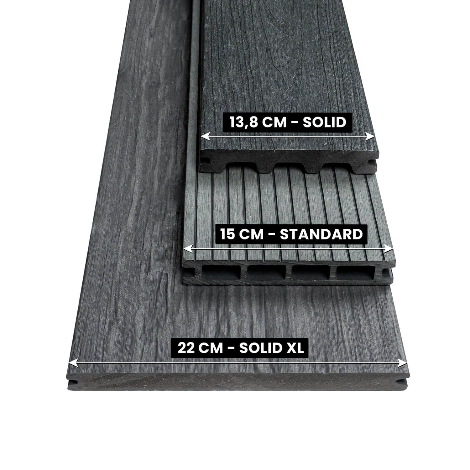 Solid XL Composite Decking Board Brown – 3 m Solid XL Composite Decking Board Brown – 3 m