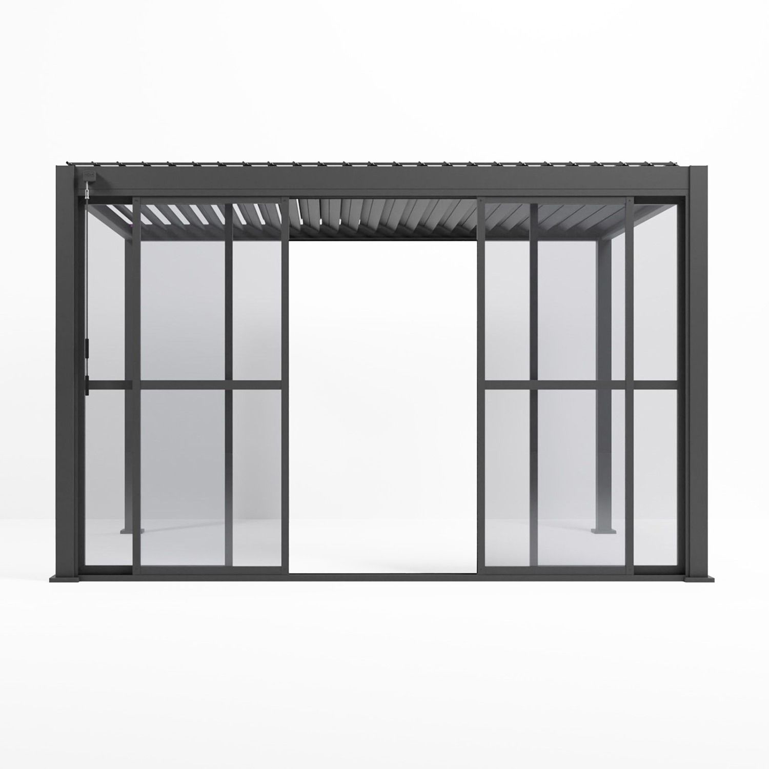 Transparent Sliding Doors for Garden Pergola Anthracite 4 m