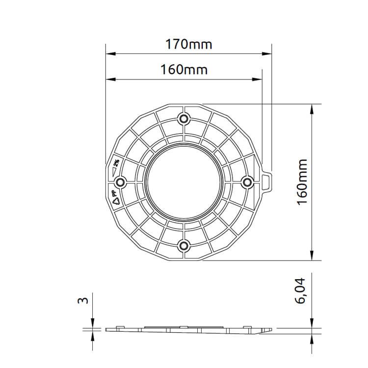 Dysk poziomujący do wspornika 2%