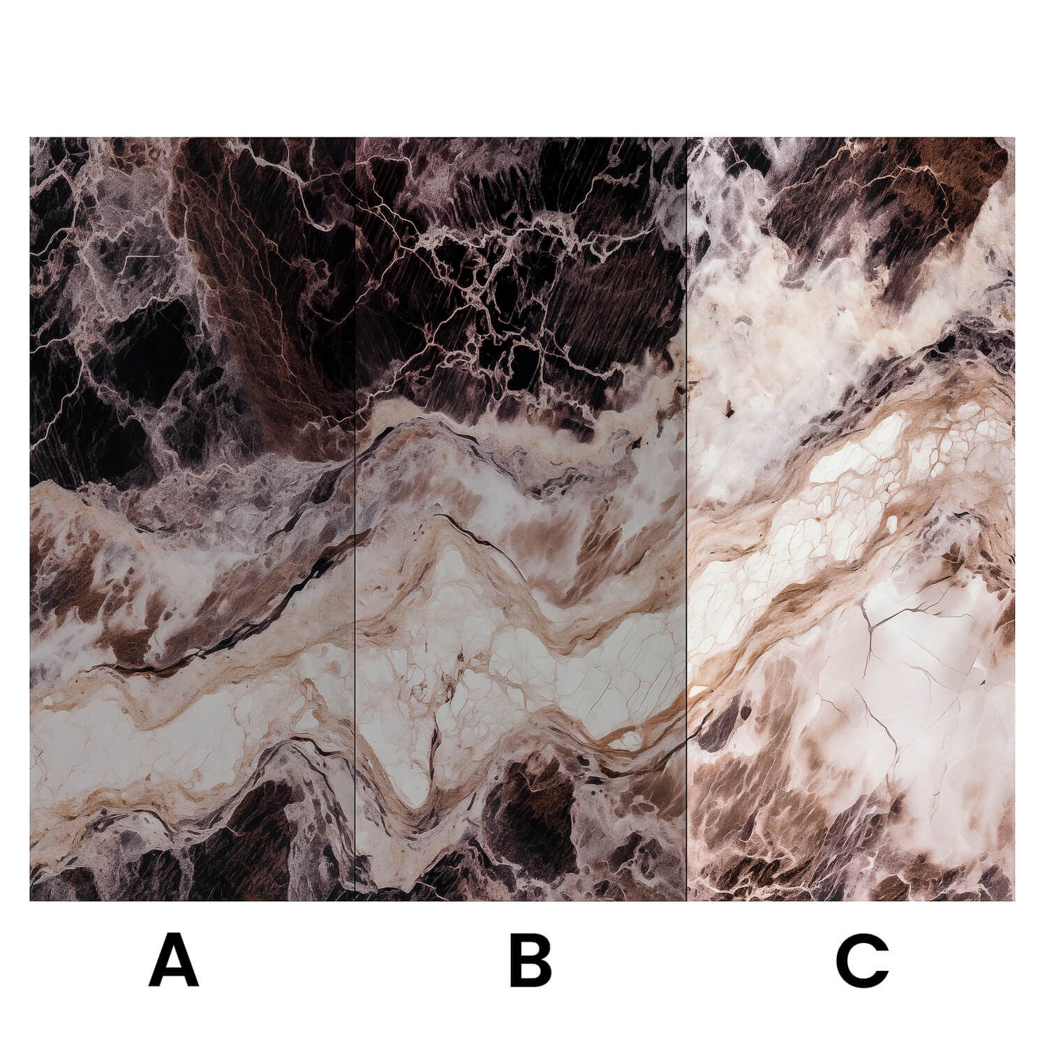 Wall Panel XXL Emperador Black Glossy 120 x 280 cm 3 mm (C)