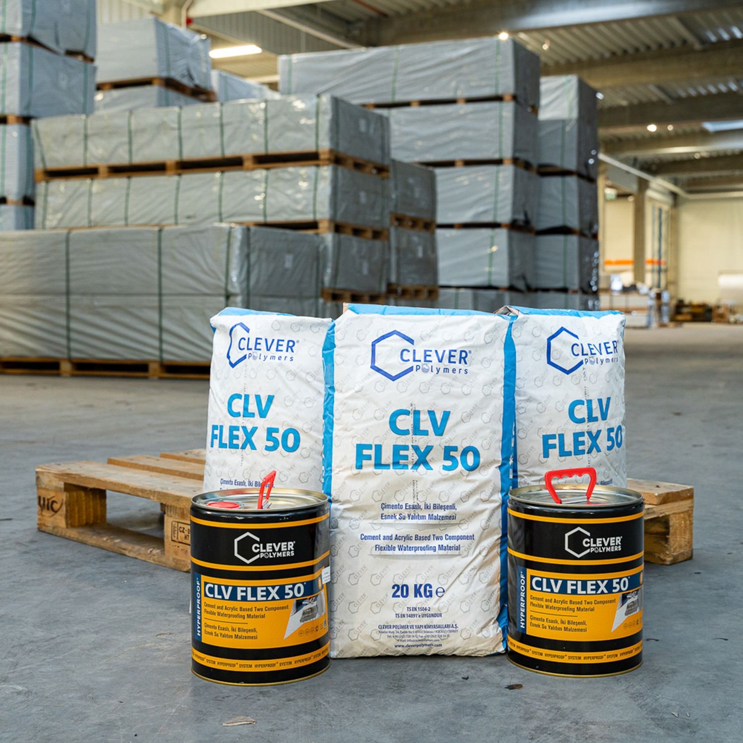 2-Component Polymer Waterproofing Membrane CLEVER CLV FLEX 50 – 20 kg + 4 l 2-Component Polymer Waterproofing Membrane CLEVER CLV FLEX 50 – 20 kg + 4 l