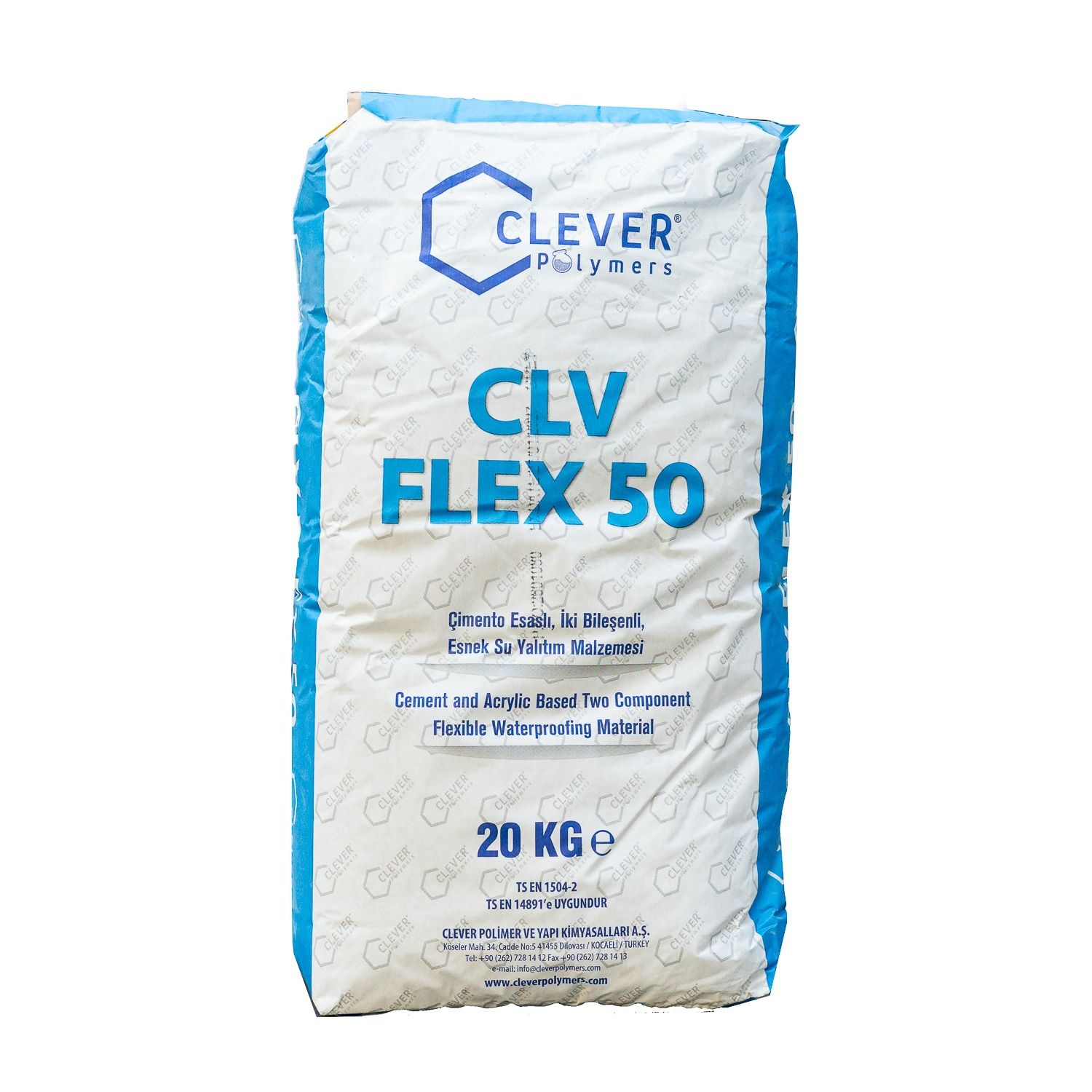 2-Component Polymer Waterproofing Membrane CLEVER CLV FLEX 50 – 20 kg + 4 l 2-Component Polymer Waterproofing Membrane CLEVER CLV FLEX 50 – 20 kg + 4 l