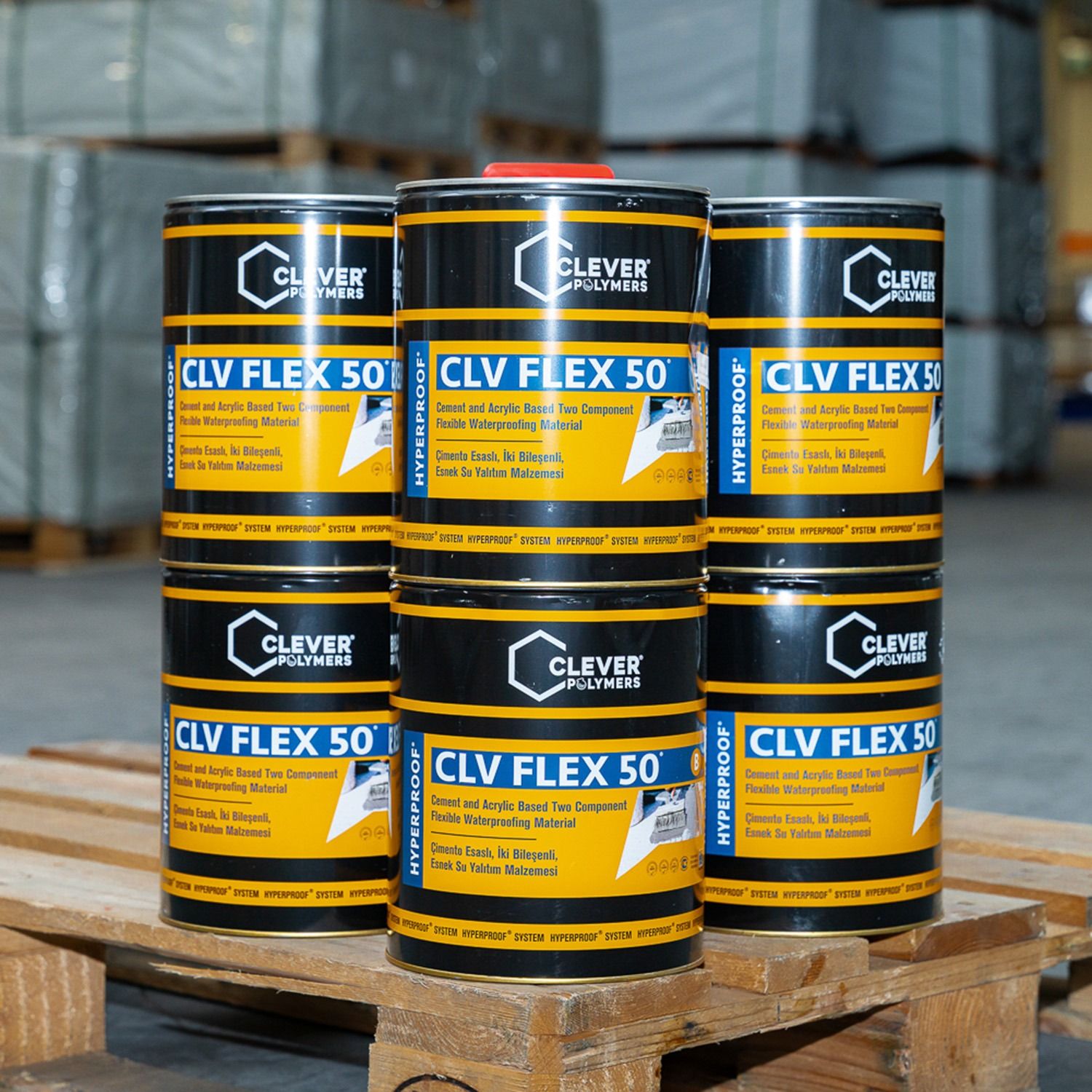 2-Component Polymer Waterproofing Membrane CLEVER CLV FLEX 50 – 20 kg + 4 l 2-Component Polymer Waterproofing Membrane CLEVER CLV FLEX 50 – 20 kg + 4 l