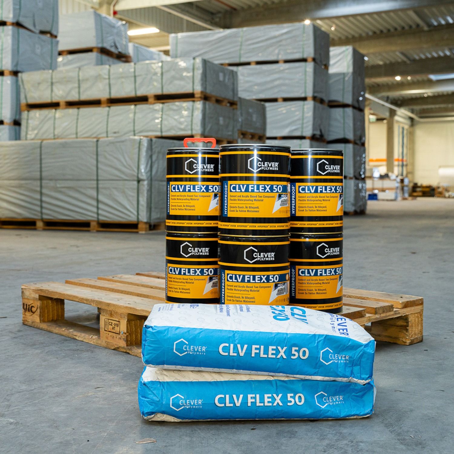 2-Component Polymer Waterproofing Membrane CLEVER CLV FLEX 50 – 20 kg + 4 l 2-Component Polymer Waterproofing Membrane CLEVER CLV FLEX 50 – 20 kg + 4 l