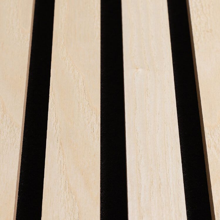 Panel lamelowy ścienny akustyczny na filcu Drewno Naturalne Fornir 32 x 32 cm