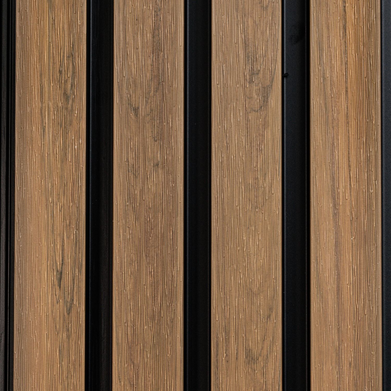 Premium Composite Slatted Cladding Board Golden Oak / Black – 2,9 m