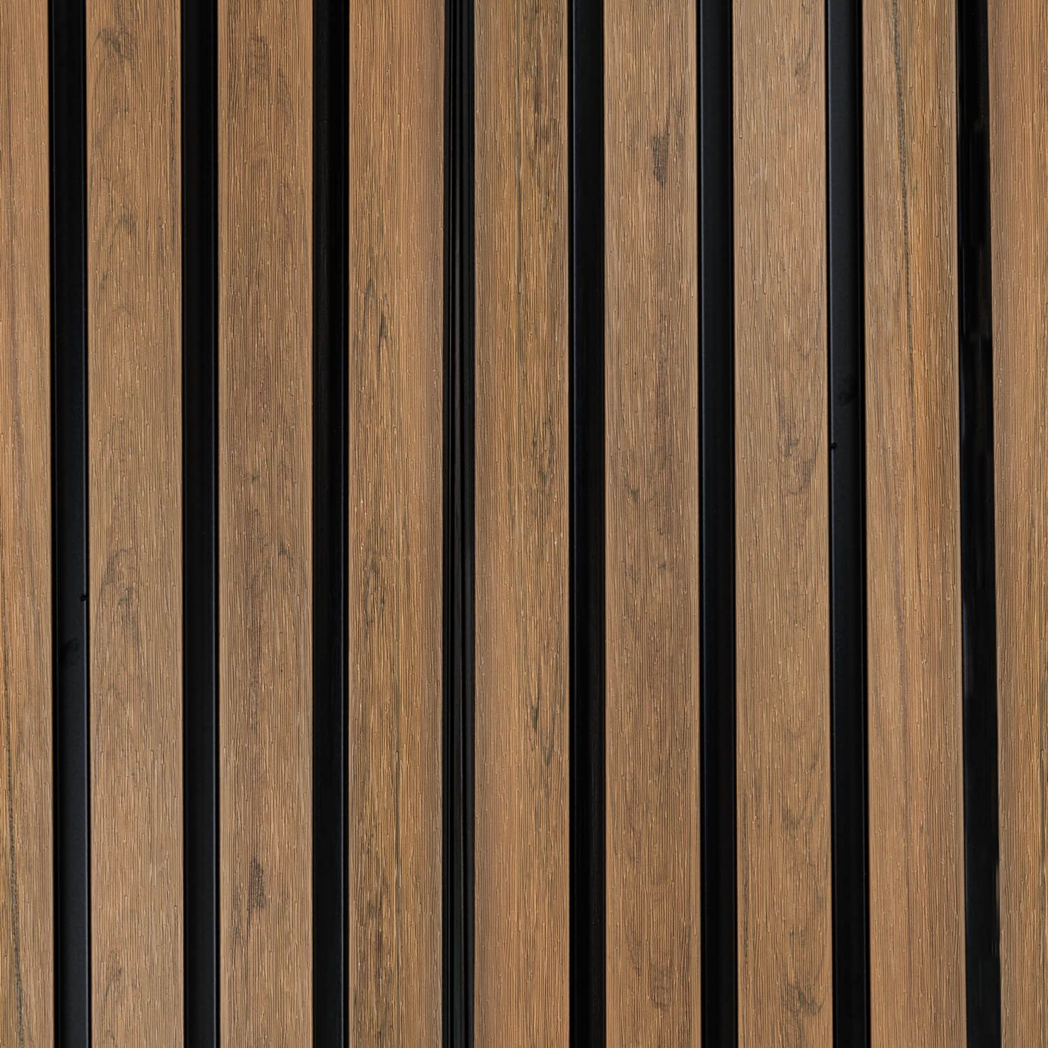 Premium Composite Slatted Cladding Board Golden Oak / Black – 2,9 m