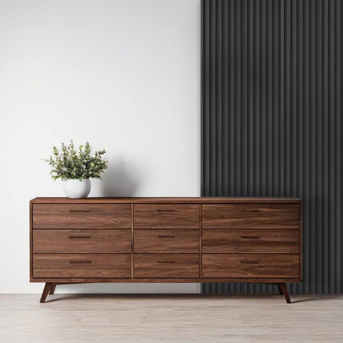 Lamele Ścienne Dekoracyjne Grafit 2,4 x 16,8 cm – dł. 2,7 m