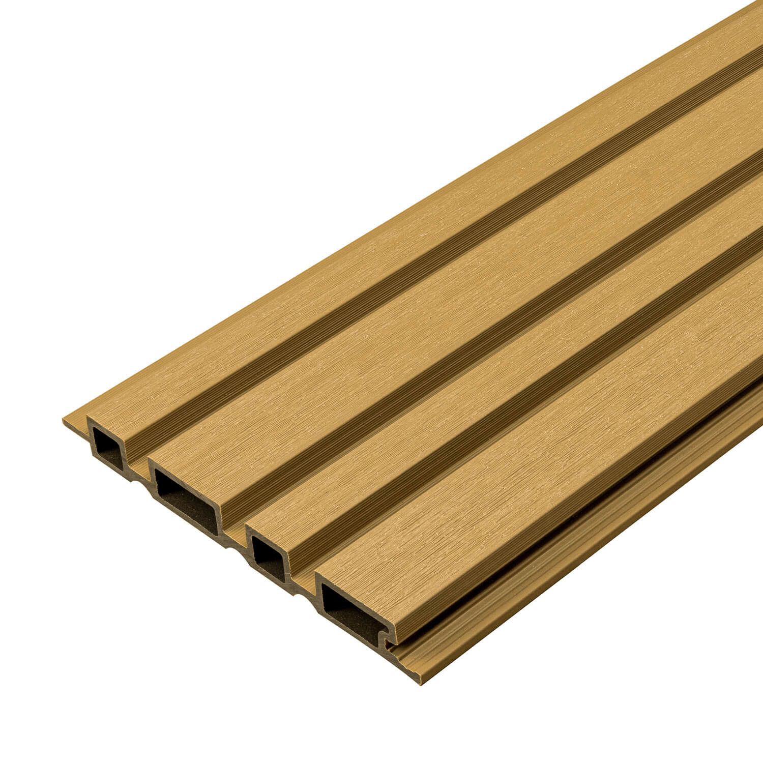 Premium Asymmetrical Composite Slatted Cladding Board Oak – 2,9 m Premium Asymmetrical Composite Slatted Cladding Board Oak – 2,9 m