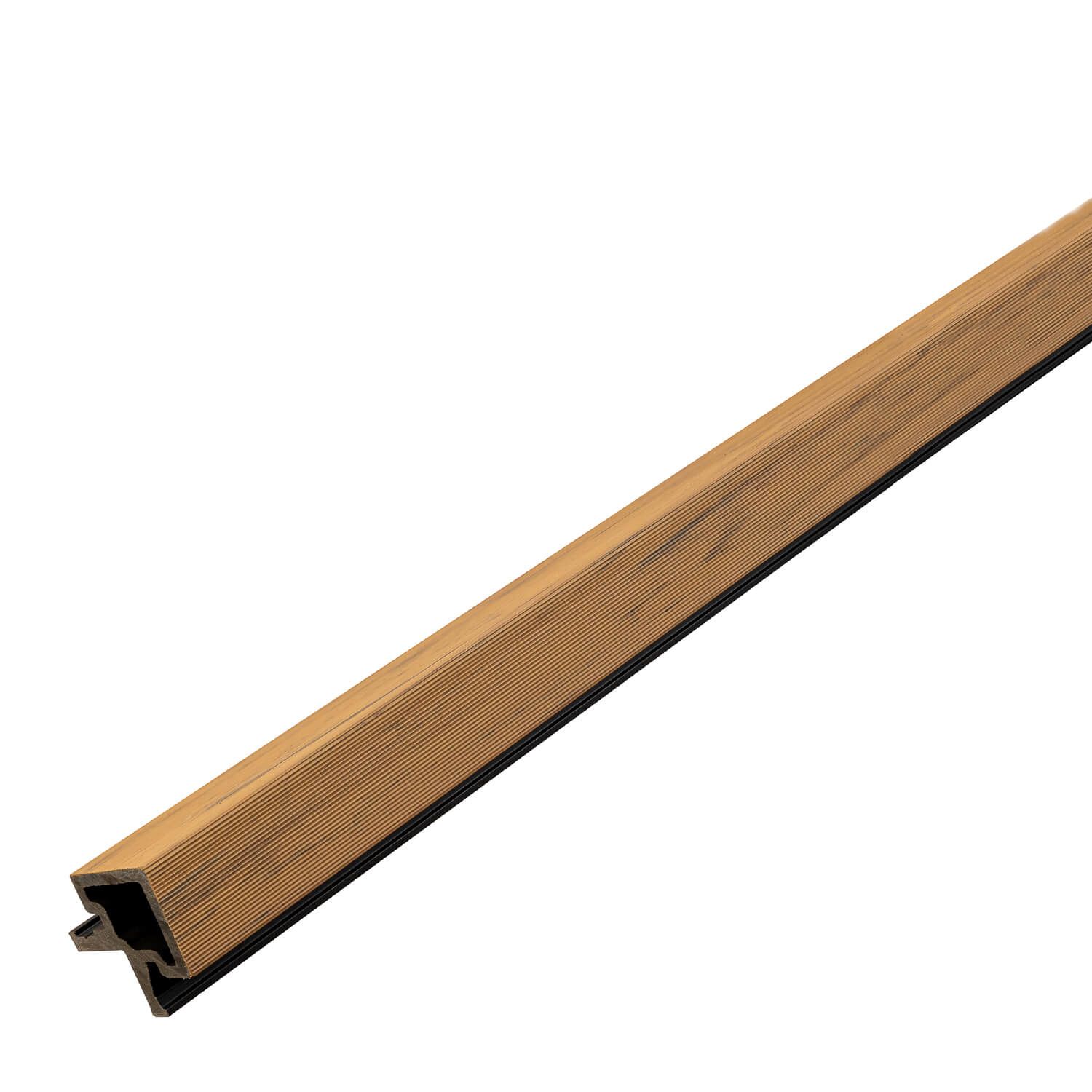 WPC Corner Trim for Slatted Cladding Premium Natural Oak  / Black 36,5 mm – 2.9 m