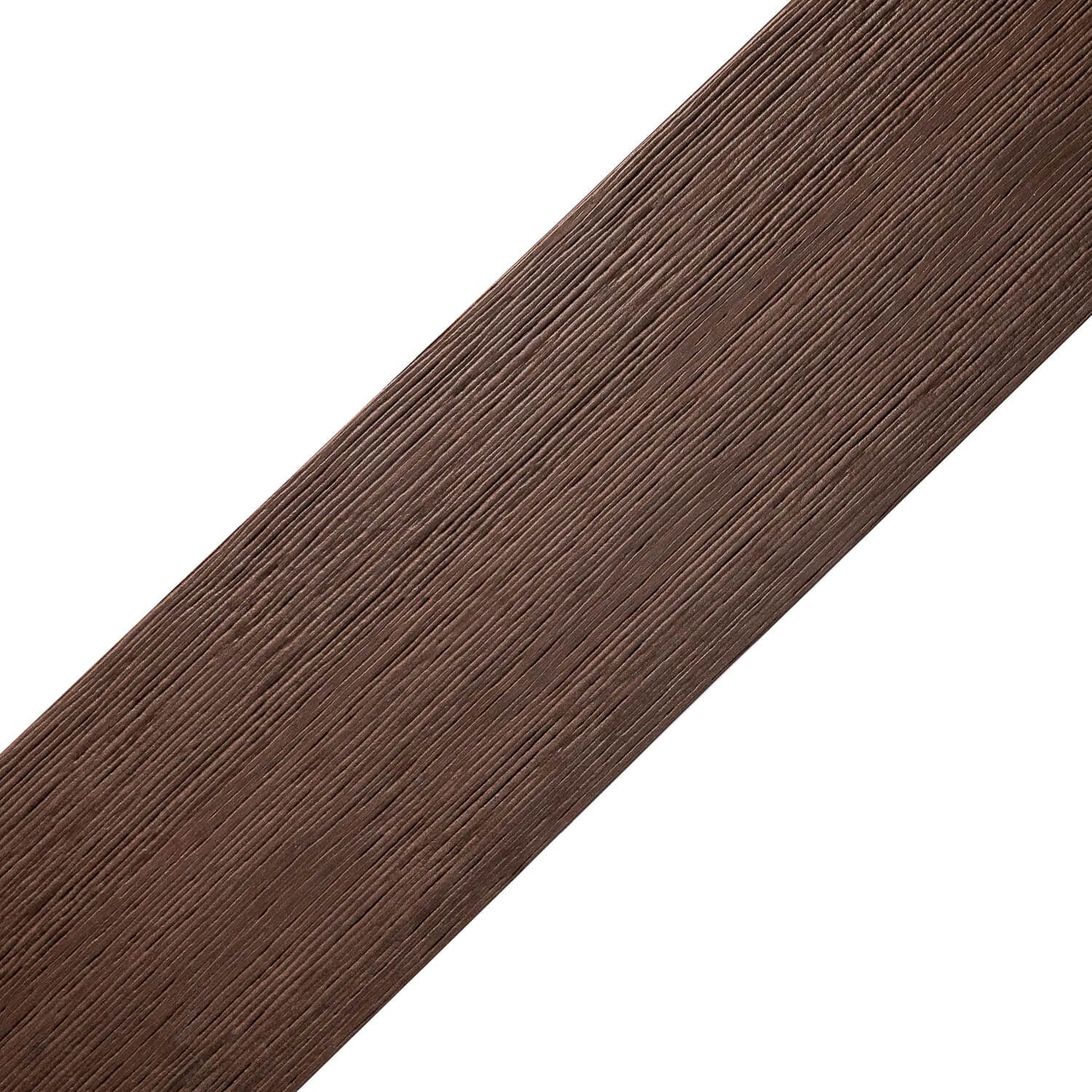 WPC Flat Skirting Trim Solid XL Brown 140x10 mm – 3 m