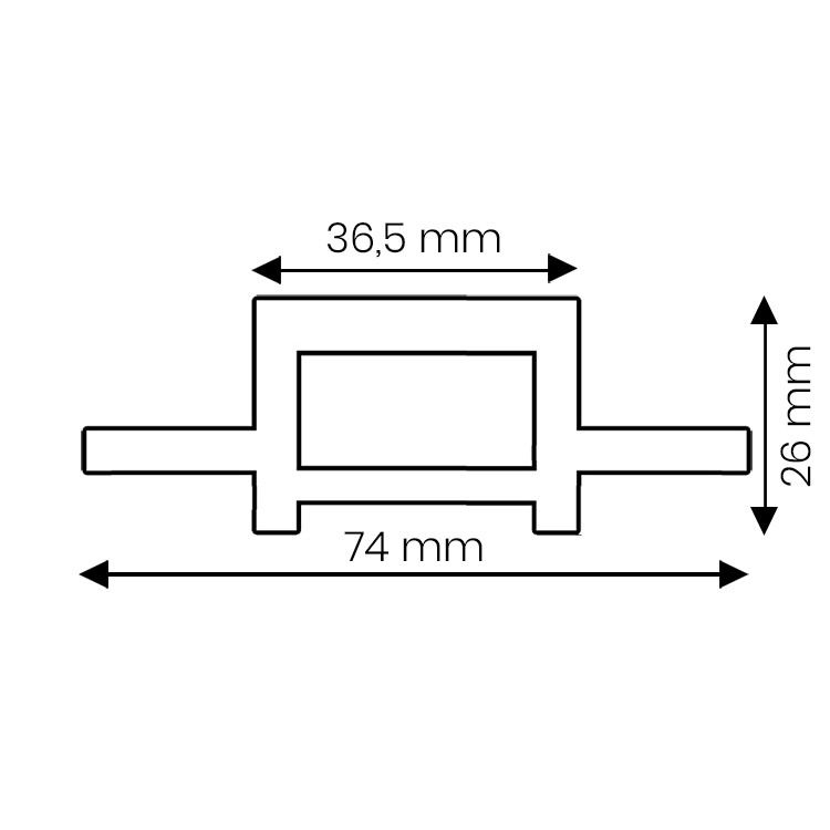 WPC Joint Trim for Slatted Cladding Premium Golden Oak / Black – 2.9 m