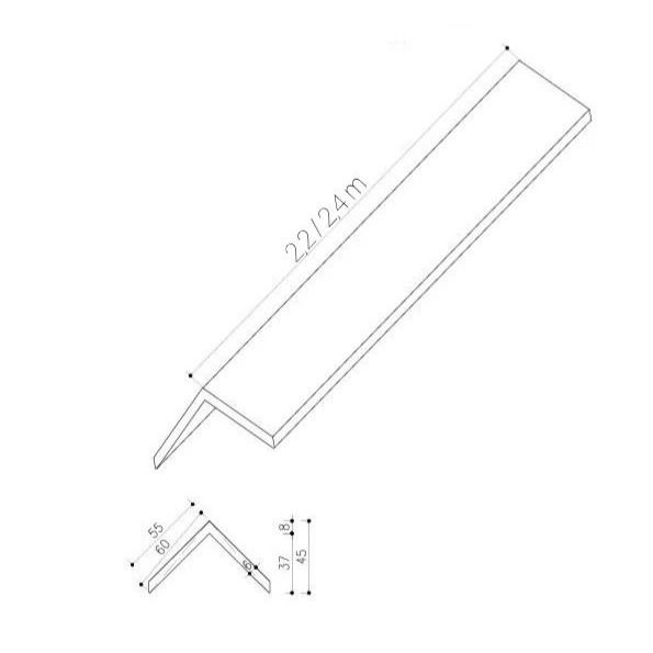 Corner Trim Standard/3D Anthracite – 2,4 m