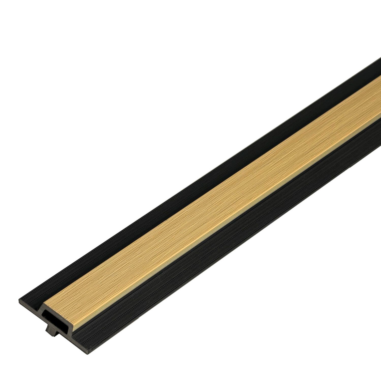 Listwa Kompozytowa Łączeniowa Lamelowa Trapez Light Oak / Czarny – dł. 2,9 m
