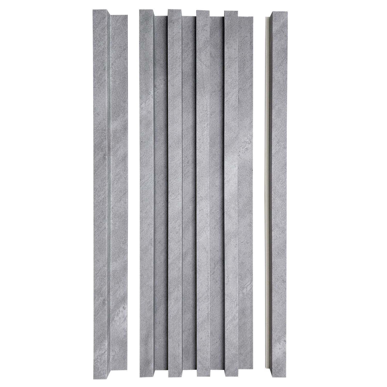 Listwa Lamelowa Zakończeniowa Szary Brokat 2,4 x 4,3 cm – dł. 2,7 m