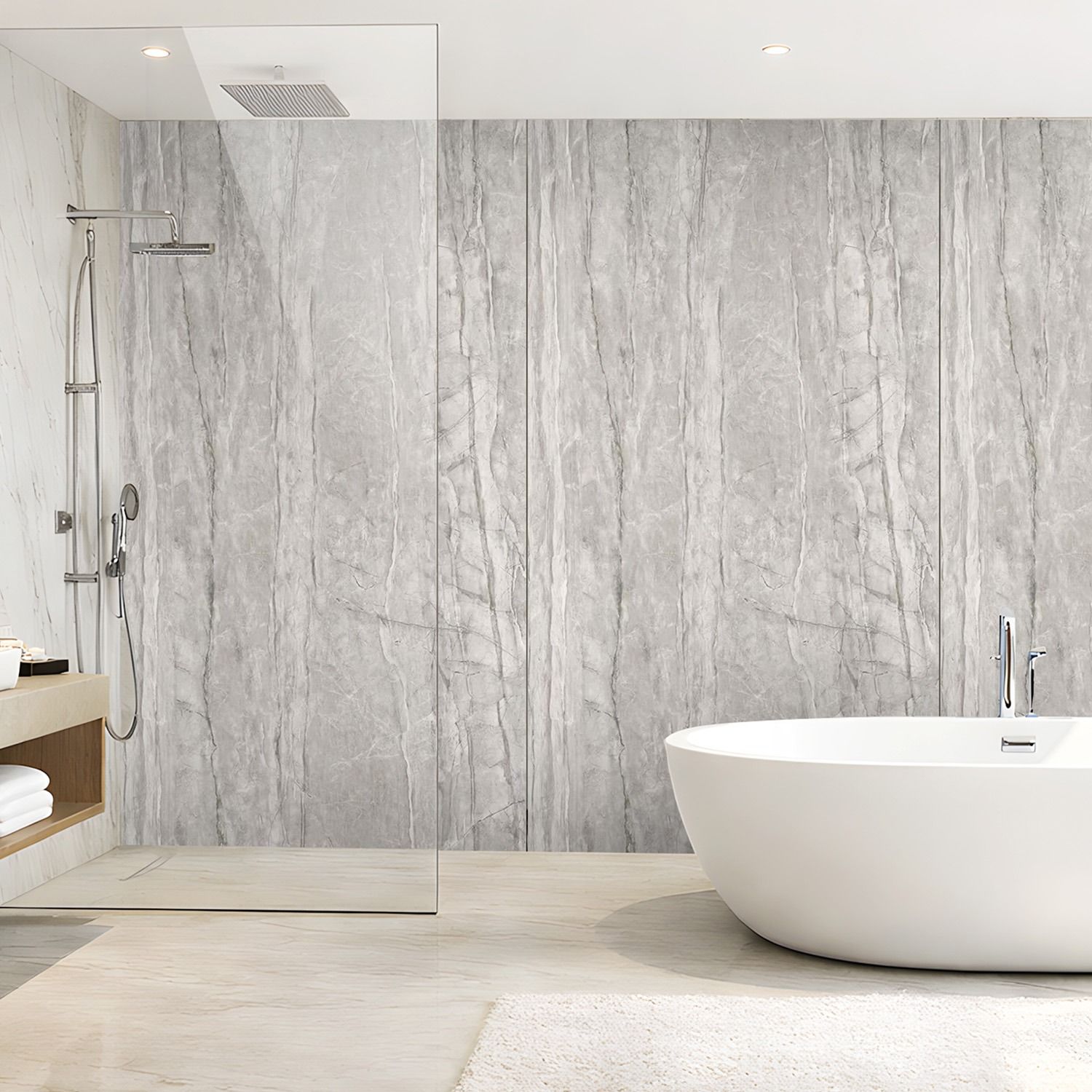 Wall Panel SPC Monza Grey Stone Matt 120 x 280 cm 4 mm Wall Panel SPC Monza Grey Stone Matt 120 x 280 cm 4 mm